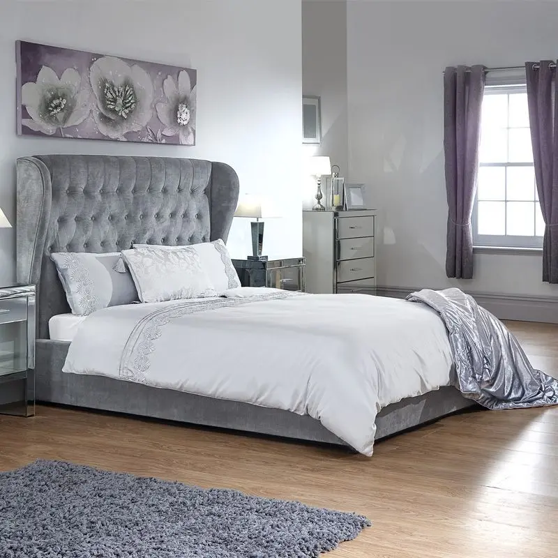 Dakota Grey Fabric Ottoman Bed – King Size Storage Base (6 Ft X 7 Ft) 1