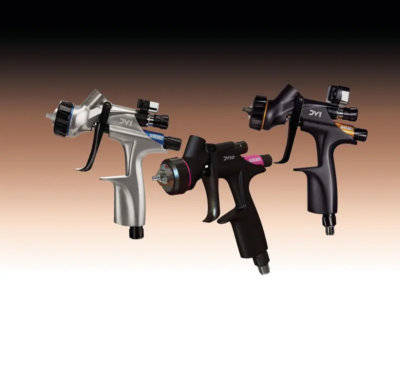 Devilbiss Dv1 Triple Spray Gun Kit – Basecoat, Clearcoat & Smart Mini Gun 1