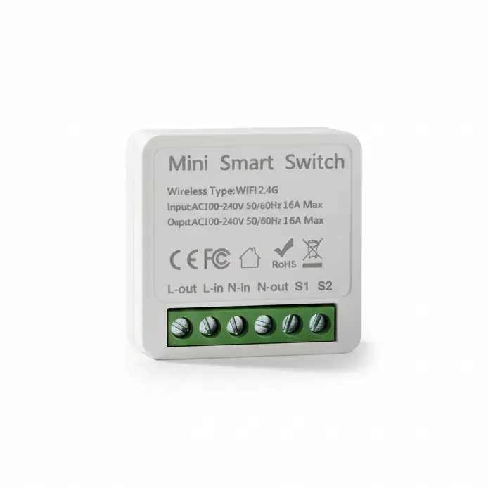 Diy 16A Wifi Mini Smart Switch — Tuya/Smart Life Compatible Wall Control For Remote Lighting & Appliance Automation 1