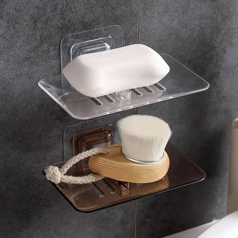 Draining Bathroom Soap Dish – Wall-Mount Or Countertop Soap Holder With Ventilated Base 1