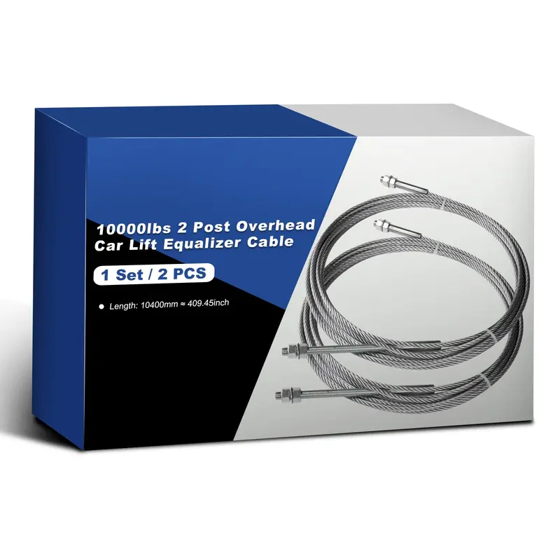 Dual Heavy-Duty Equalizer Cables — Rated For 10,000 Lb Two-Post Lift Applications 1
