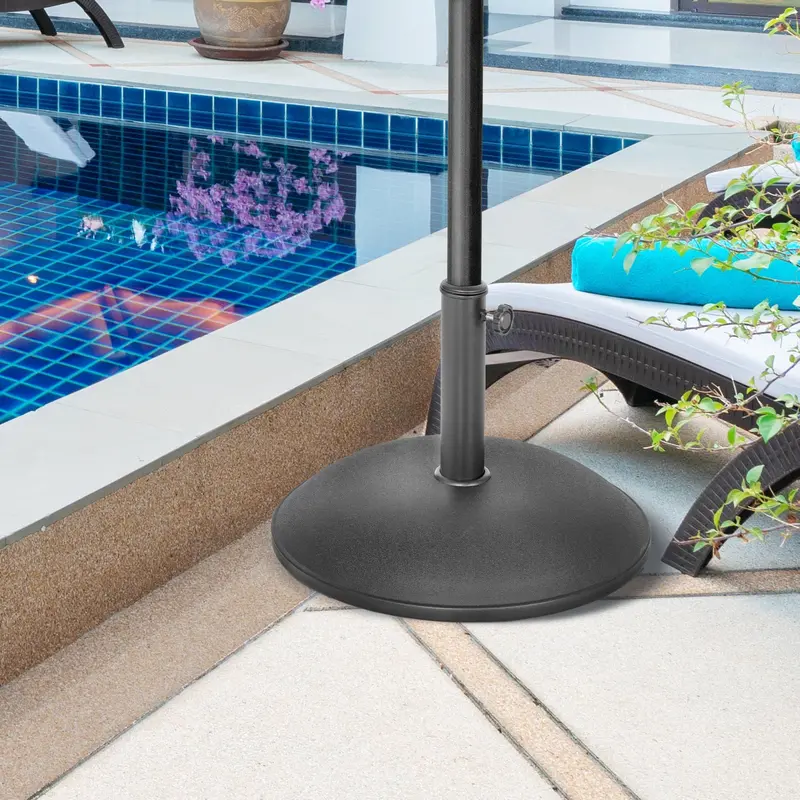 Durable 20Kg Cement-Filled Parasol Base For Stability On Patios And Gardens 1