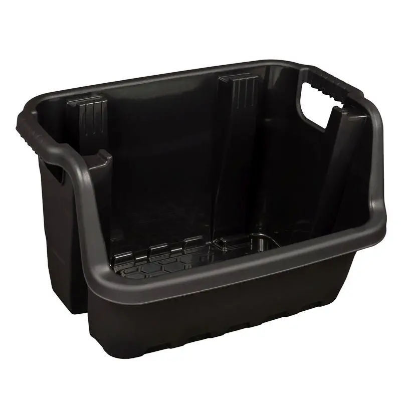 Durable 33.5-Litre Black Plastic Storage Organizer – Heavy-Duty Strata Design 1