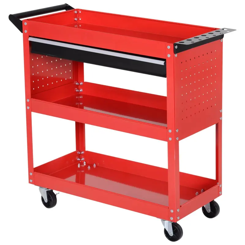 Durhand 3-Tier Mobile Tool Trolley For Workshop Organization 1