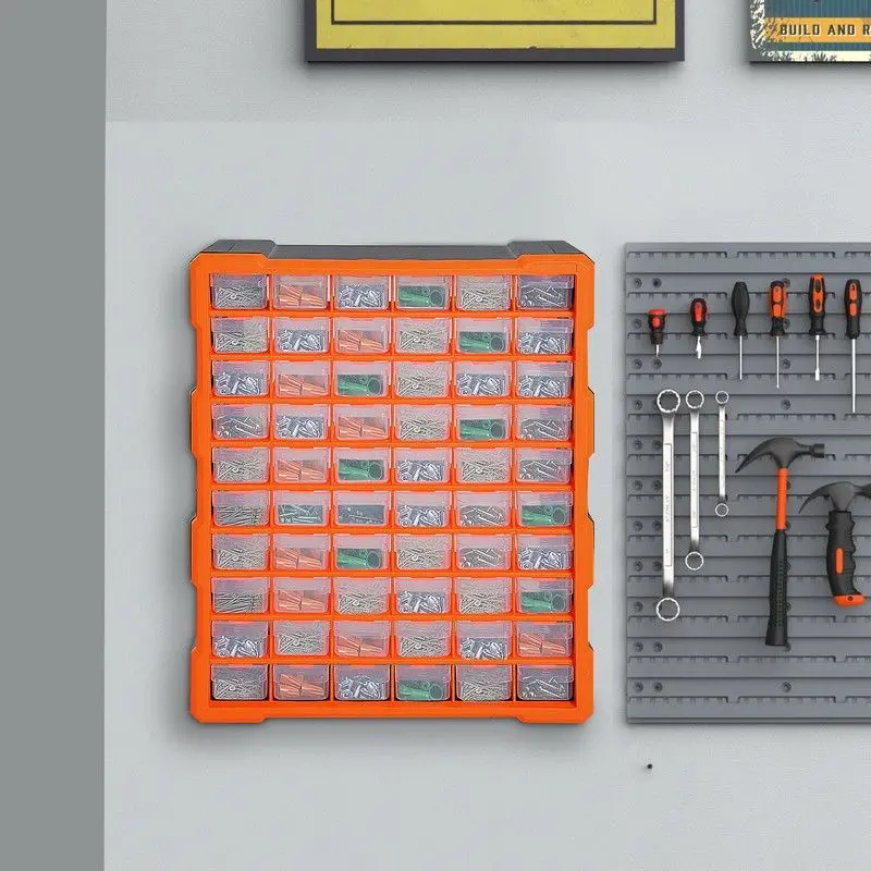 Durhand 60-Compartment Wall-Mounted Parts Organizer For Garage Or Workshop 1