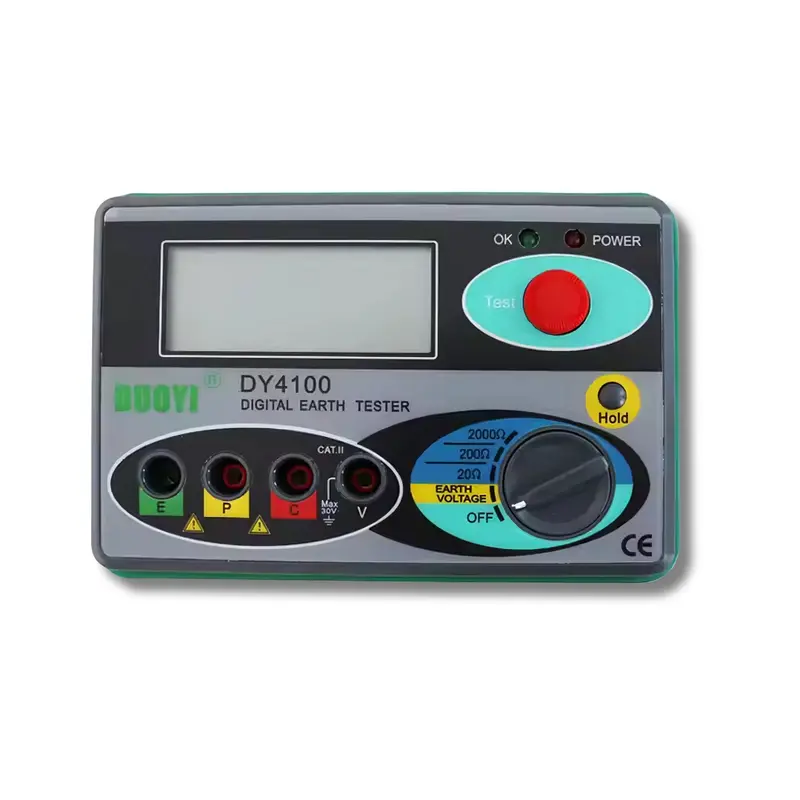 Dy4100 Digital Earth Ground Resistance Tester — Accurate 0.01–2000Ω Measurement For Electrical Safety & Earthing Verification 1