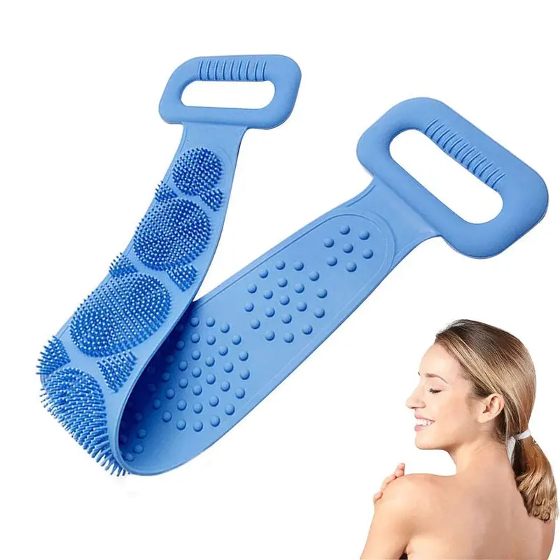 Eco-Friendly Silicone Bath Brush – Loofah-Style Back Scrubber Towel For Shower & Exfoliation 1