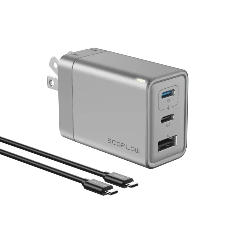 Ecoflow 65W Multi-Port Fast Charger – Compact Gan Adapter For Laptops, Phones, And Tablets 1