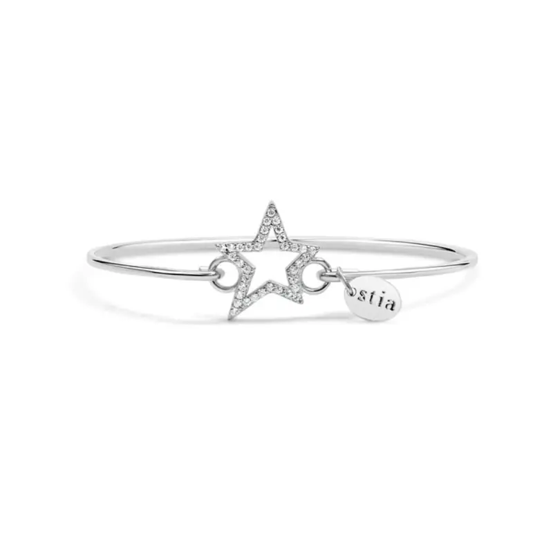 Edgy Jagged Star Pavé Charm Bracelet 1