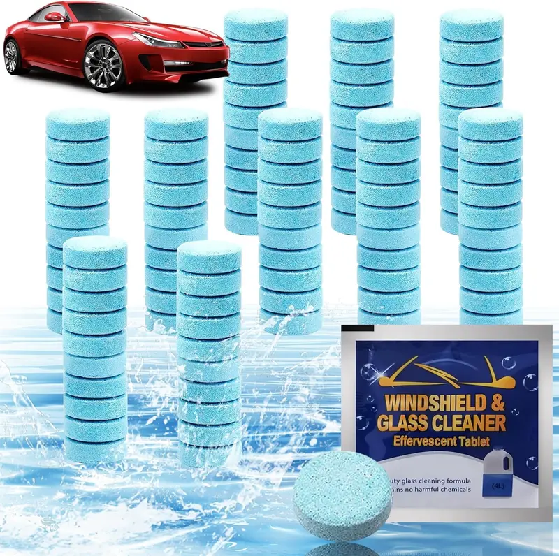Effervescent Windshield Cleaner Tablets – 3-Pack Auto Glass Cleaning Dissolving Tablets 1