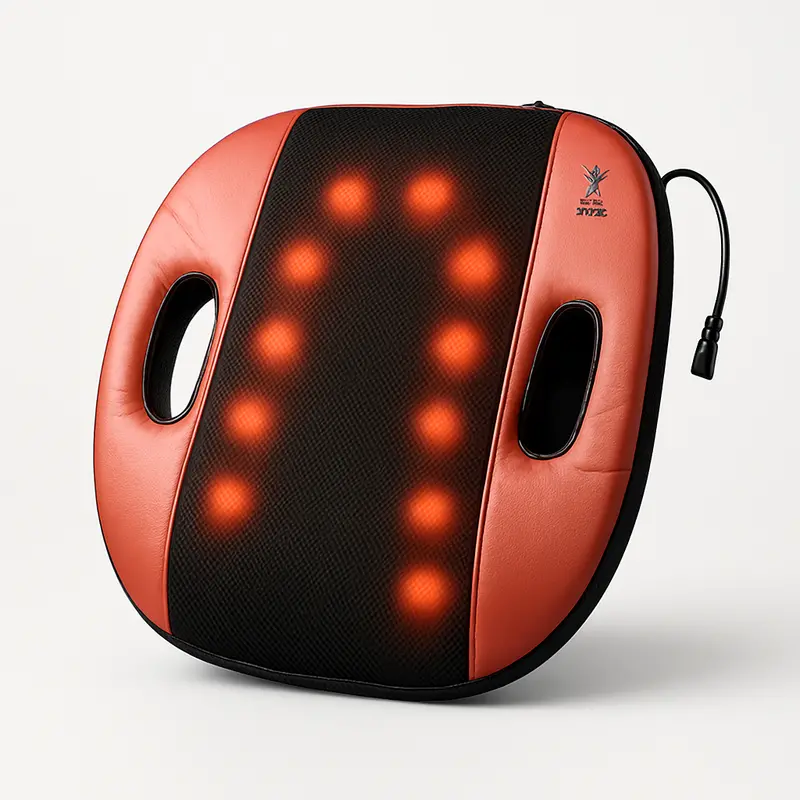 Electric Back Massager Cushion With Heat – Portable Rolling Massage Seat Pad For Pain Relief & Chair Use 1