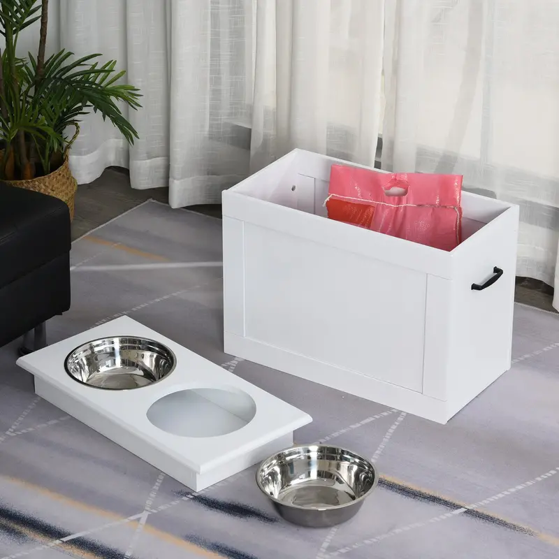 Elevated Dual-Bowl Pet Feeder Station – Stainless Steel Dog Bowls On Sturdy Base, Ideal For Large Breeds 1
