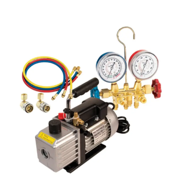 Fjc 9281 Dual-Stage Vacuum Pump With Brass Manifold – 3 Cfm 1