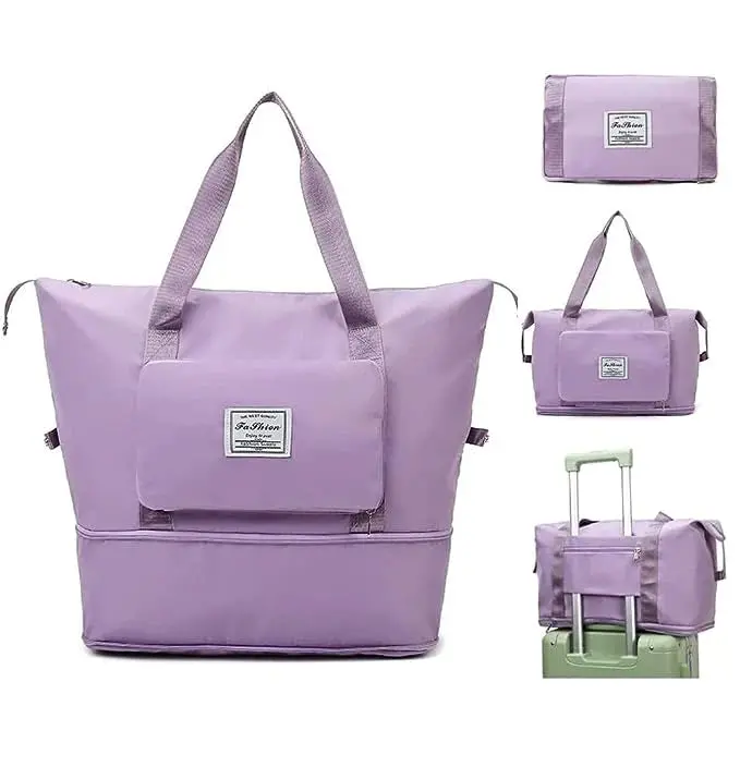 Foldable Travel Duffel Bag – Lightweight, Waterproof Carryall With Large Capacity (40 X 23 X 45 Cm, Multi-Color) 1