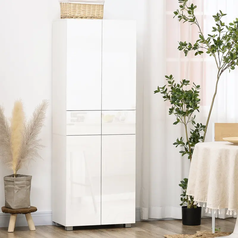 Four-Door Kitchen Storage Cupboard – Space-Saving Freestanding Cabinet 1