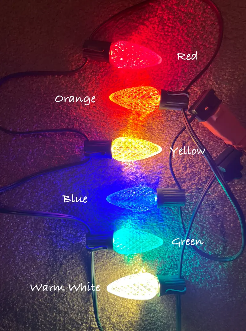 Free-Shipping Sample Pack: Optimal C9 Multi-Color Led Bulbs 1