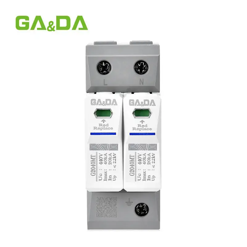 Ga&Da G2040 Series 2-Pole 440V Ac Spd – 40Ka Rated Surge Suppressor For Sub-Distribution Panels 1
