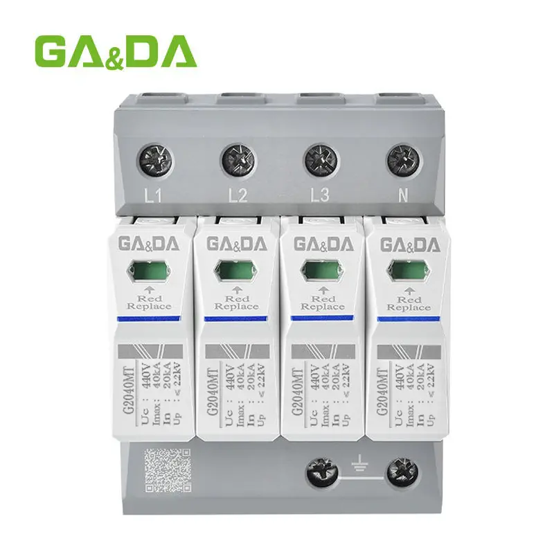 Ga&Da G2040Mt 4-Pole 440V Ac Spd – 40Ka Heavy-Duty Surge Protection Device For Main Distribution Boards 1