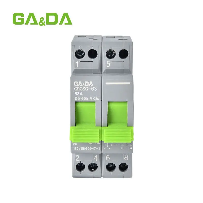 Ga&Da Gdcsg-63 2-Pole 63A Manual Transfer Switch (Mts) – Robust Power Source Selector For Critical Loads 1