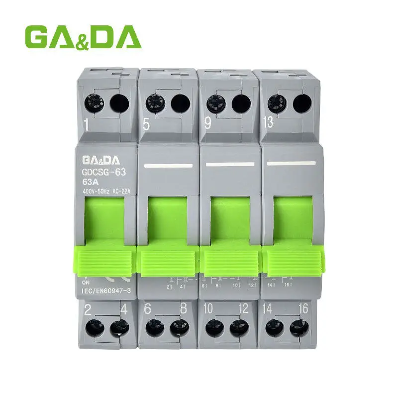 Ga&Da Gdcsg-63 4-Pole 63A Manual Transfer Switch – Reliable Four-Wire Manual Power Switching 1