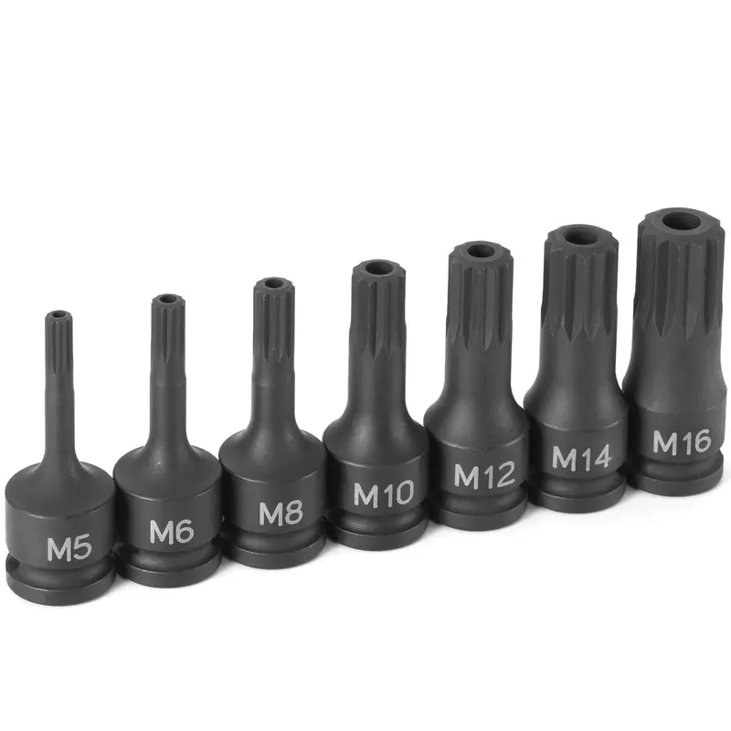 Grey Pneumatic 1207St 3/8" Drive 7-Piece Tamper-Resistant Triple Square Driver Set 1
