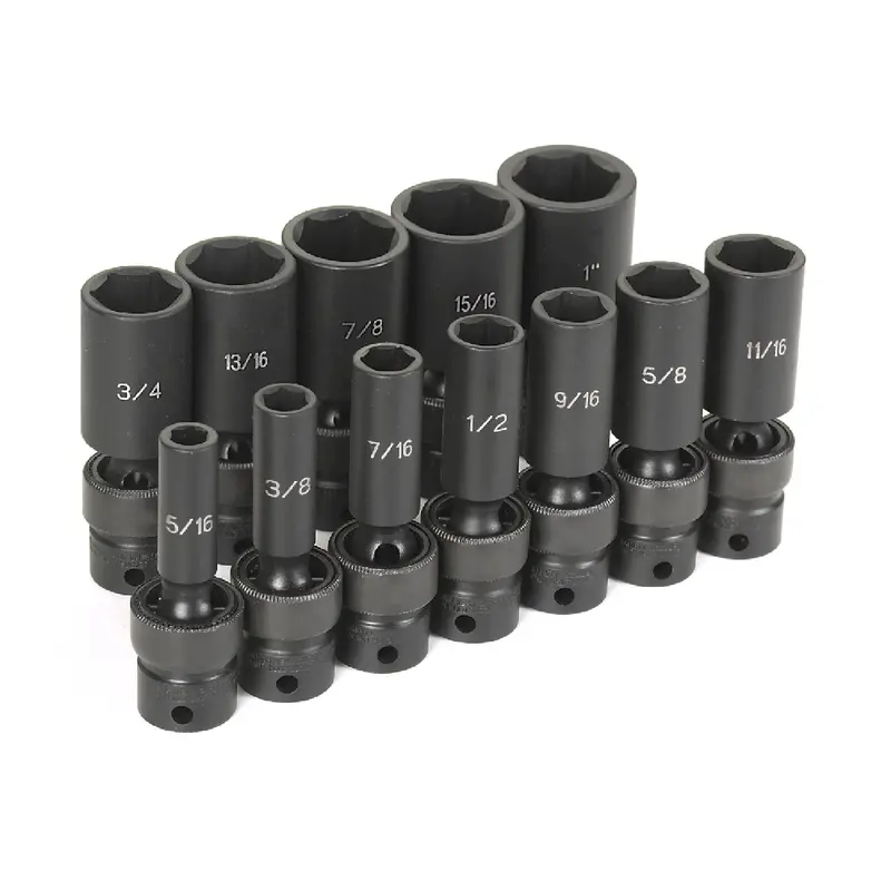 Grey Pneumatic 1212Ud 3/8" Drive 12-Piece Deep Fractional Universal Impact Socket Set 1