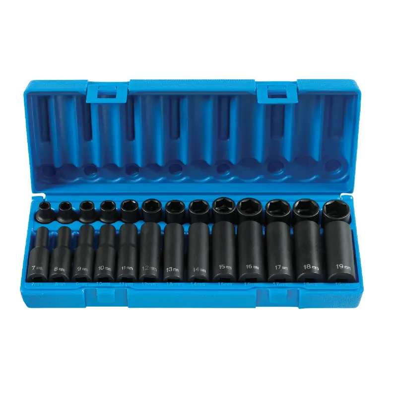 Grey Pneumatic 1226M Master Impact Socket Set – 26-Piece, 3/8-Inch Drive, Metric 1