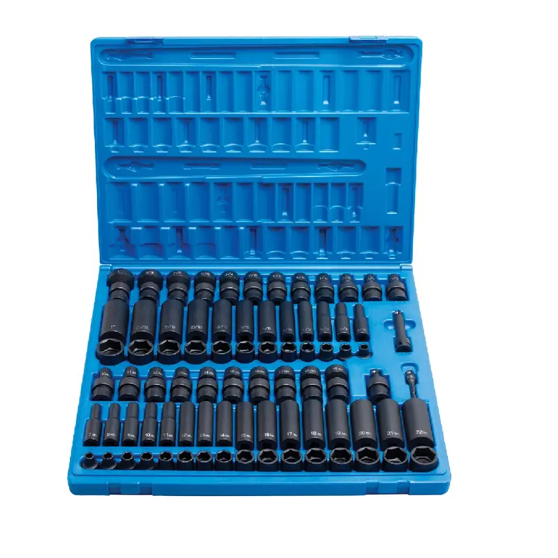 Grey Pneumatic 1281 Master Impact Socket Set – 81-Piece, 3/8-Inch Drive, Sae & Metric 1