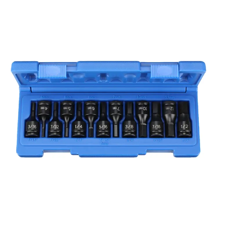 Grey Pneumatic 1298Hc Combo Hex Driver Set — 3/8" Drive, 13-Piece (Sae & Metric) 1