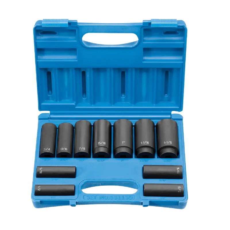 Grey Pneumatic 1311Sd 1/2" Drive 11-Piece 8-Point Deep Impact Socket Set 1
