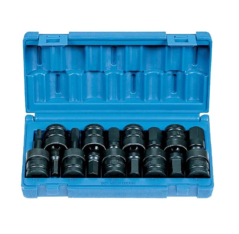 Grey Pneumatic 1499Umh Universal Hex Driver Set – 9-Piece, 1/2-Inch Drive, Metric 1
