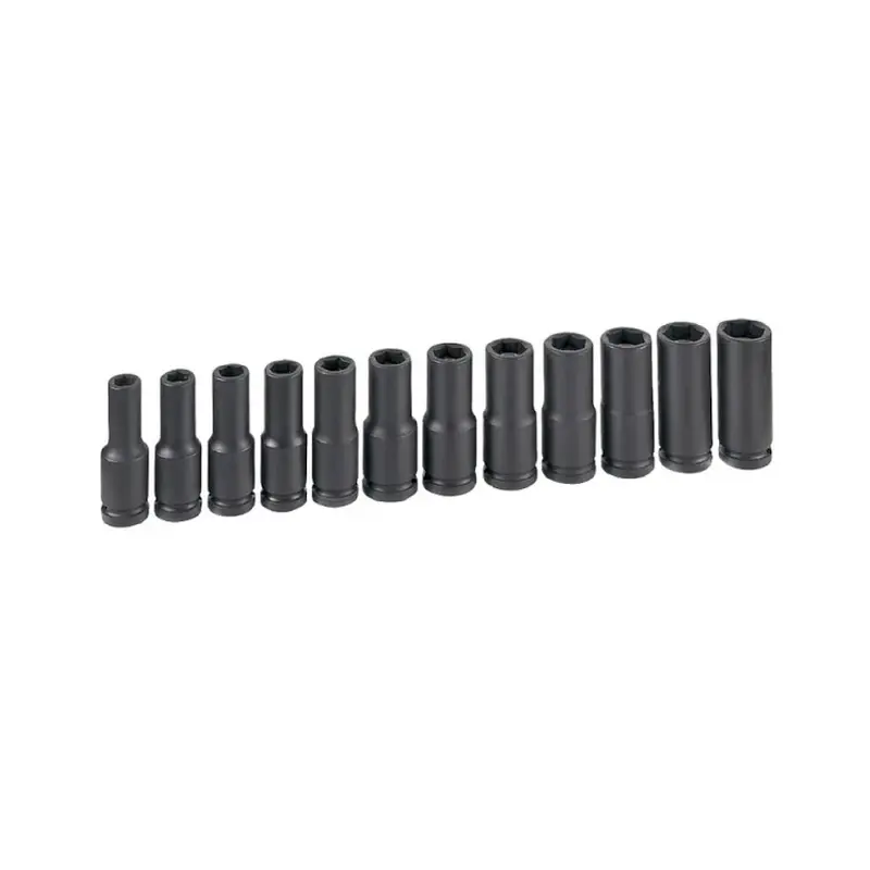 Grey Pneumatic 1512Mdg 12-Piece Deep Metric Magnetic Impact Socket Set — 1/2-Inch Drive 1