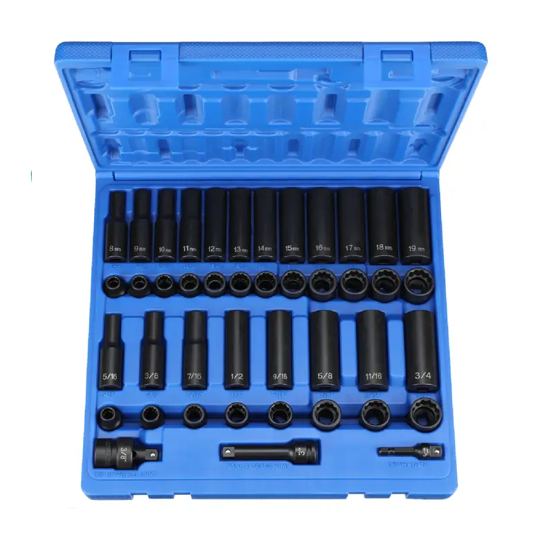 Grey Pneumatic 1643Rd 3/8" Drive Multi-Depth Socket Kit — 43-Piece Sae & Metric Combo 1