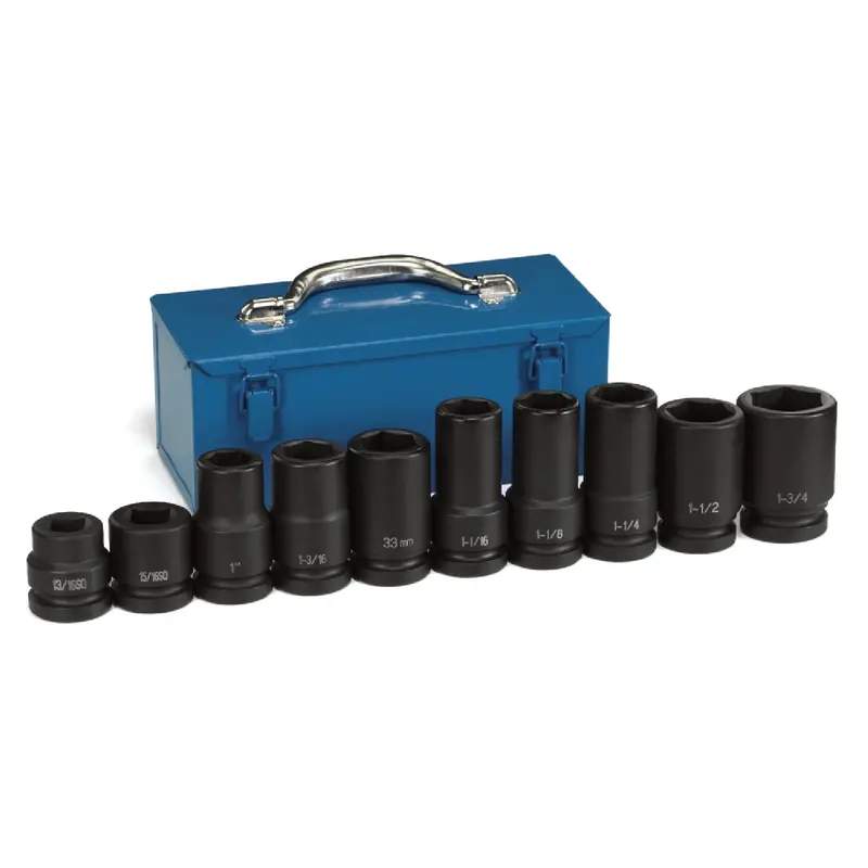 Grey Pneumatic 9151 10-Piece Heavy-Duty Truck Socket Kit — 1-Inch Drive 1