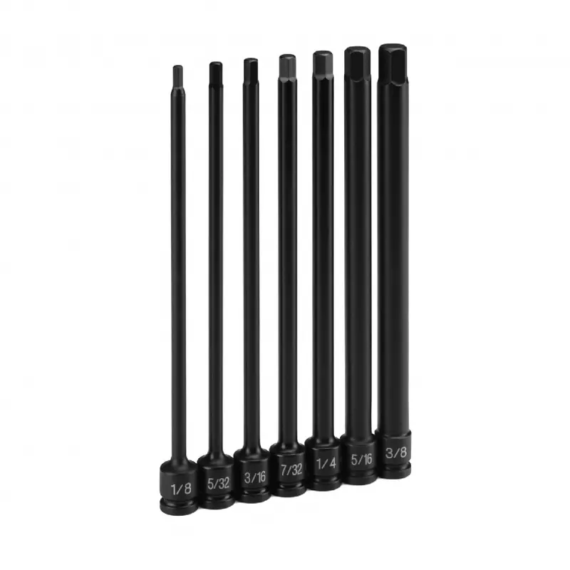 Grey Pneumatic 9267H 1/4" Drive 7-Piece Sae Hex Impact Driver Set – 6" Length 1
