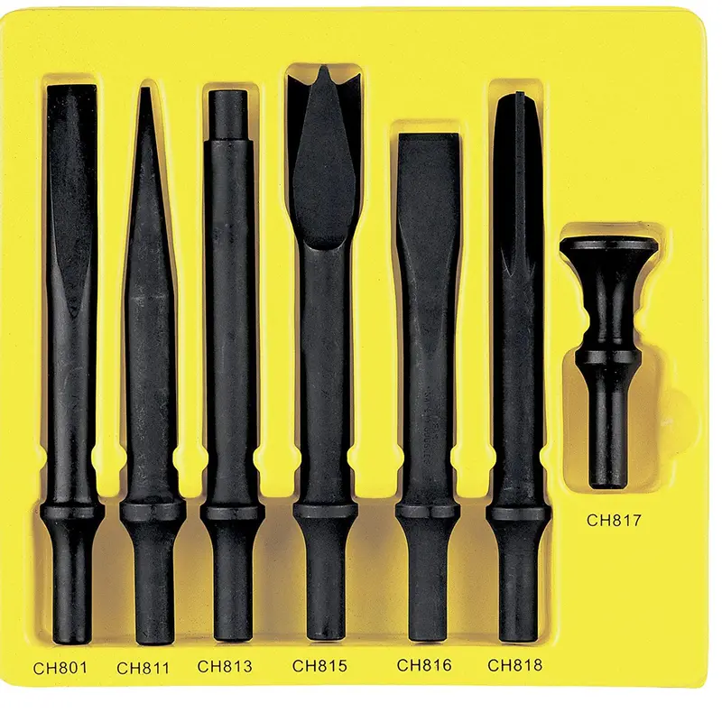 Grey Pneumatic Cycs807 Heavy-Duty Chisel Set – 7-Piece, .498-Inch Shank 1