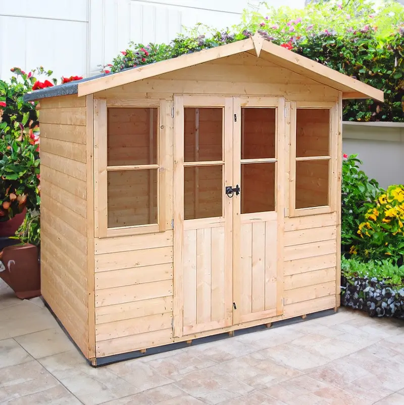 Haddon 4'10" X 6'8" Compact Apex Summerhouse – Dip-Treated Shiplap Finish 1