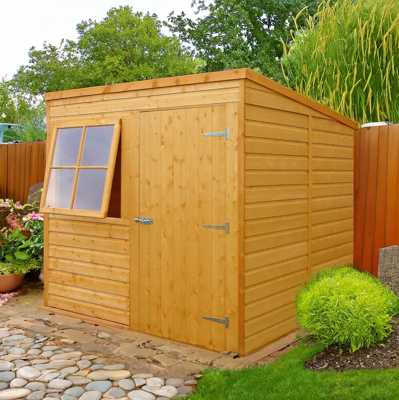 Hampshire Medium Pent Shed – 6'3" X 6'8" Dip-Treated Shiplap 1