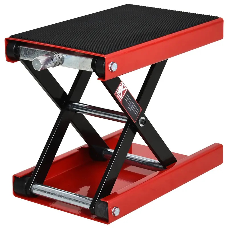 Heavy-Duty 500 Kg Motorcycle Repair Lift – Manual Crank Steel Workshop Stand 1