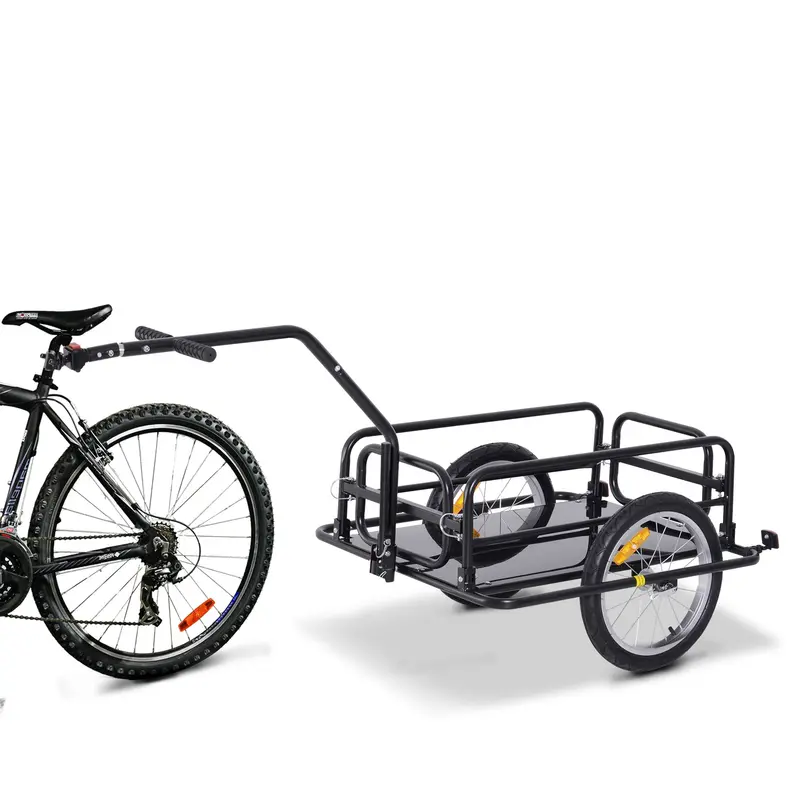 Heavy-Duty Bike Cargo Trailer – Steel Folding Cart For Cycling, Camping & Luggage Transport 1