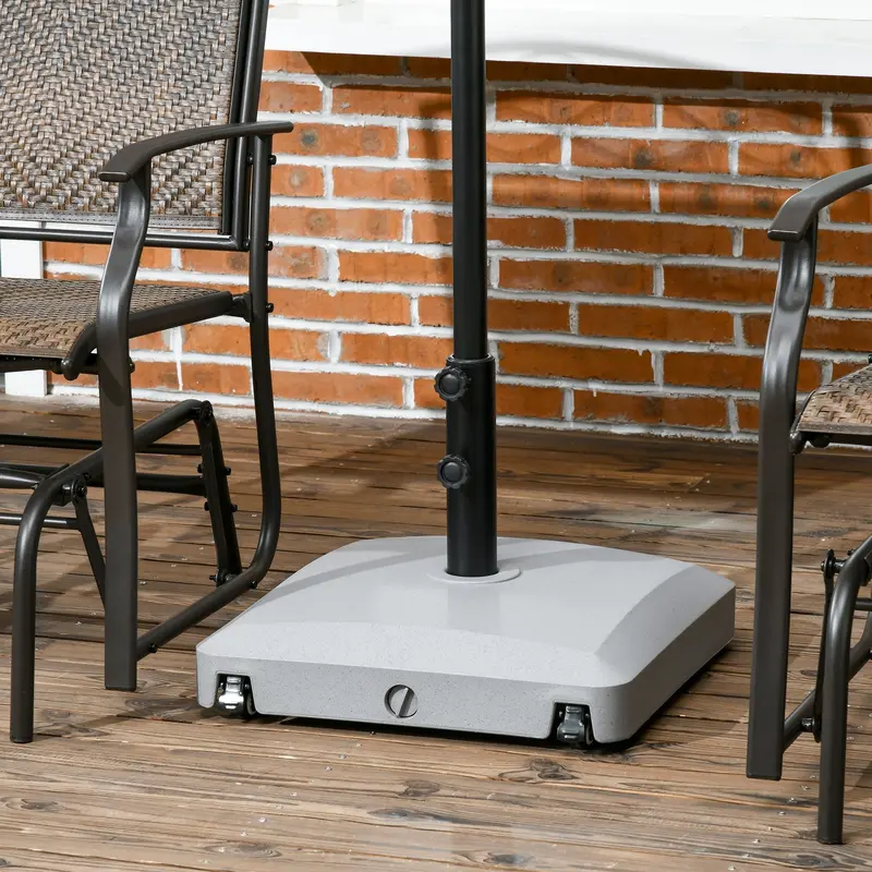Heavy-Duty Garden Parasol Base – Steel Weighted Holder For Stability And Safety 1