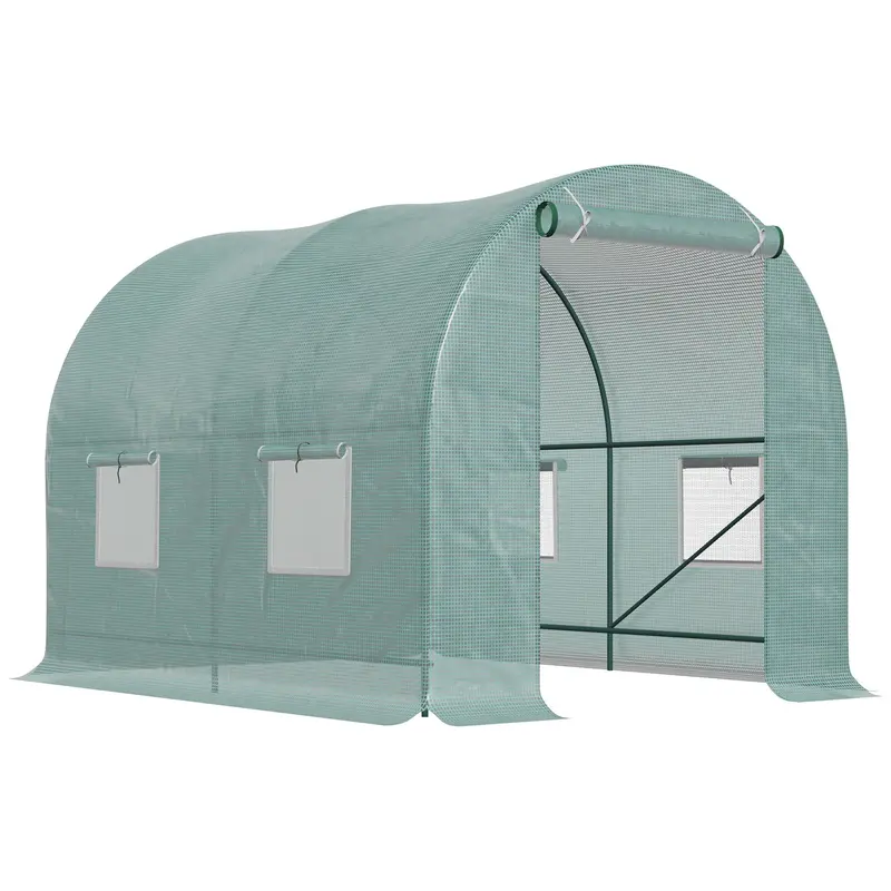 Heavy-Gauge Reinforced Polytunnel Greenhouse With Structural Support 1