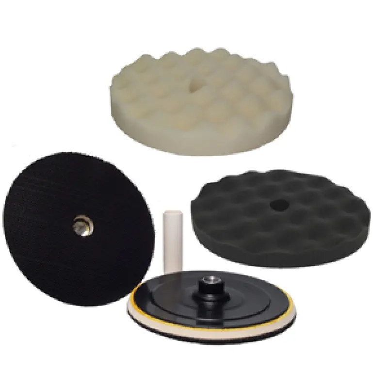 Hi-Tech Bk-3W Hi-Buff Foam Polishing Pad Kit With Velcro Backing (9") 1