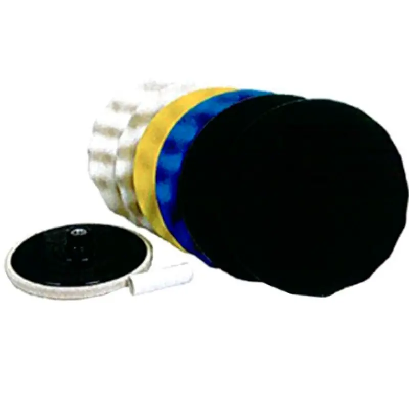 Hi-Tech Bk-7 9-Inch Waffle-Texture Polishing Pad Pack With Backing Plate 1