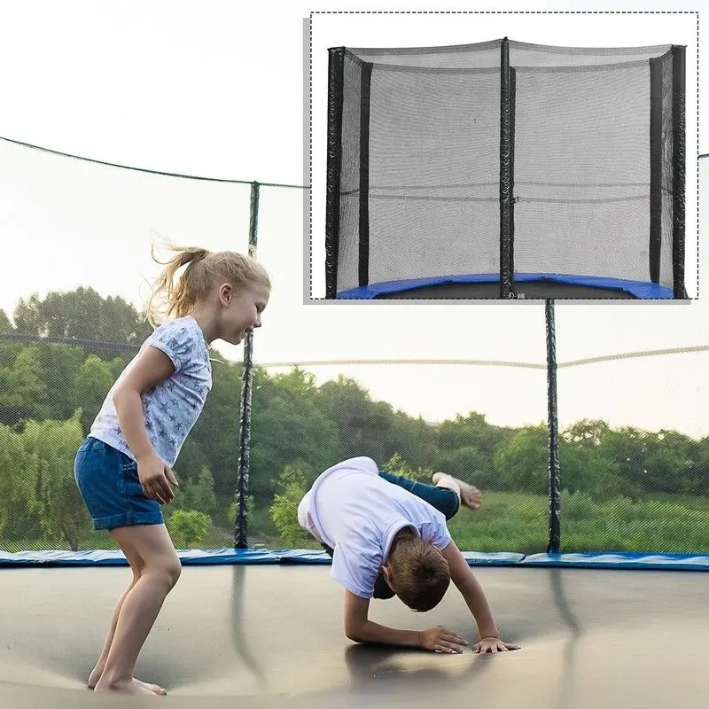 Homcom 10Ft Trampoline Enclosure Net – Heavy-Duty Black Safety Net Replacement Kit 1