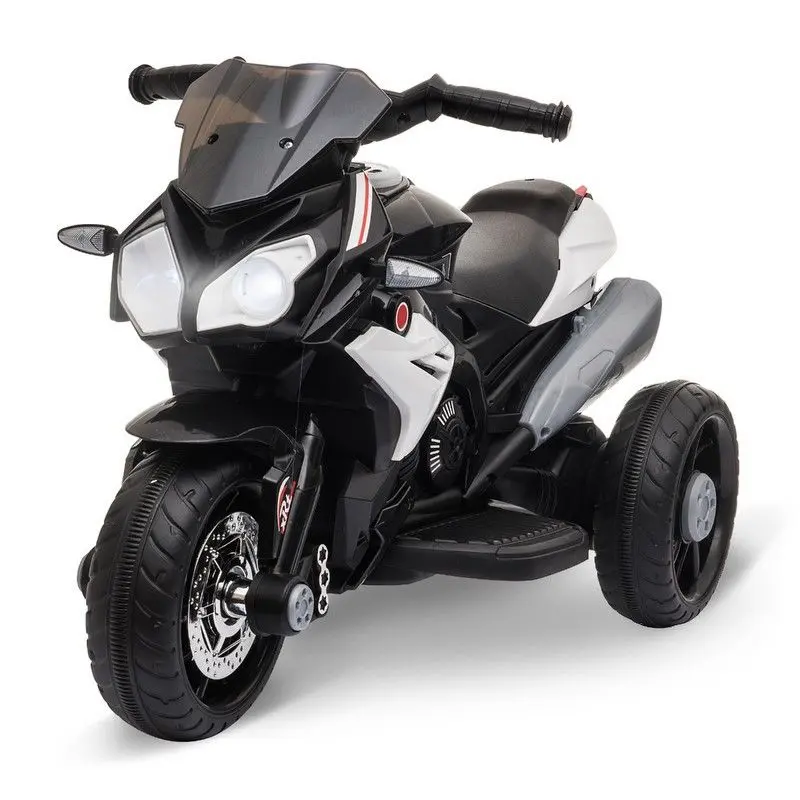Homcom 6V Battery-Powered Kids’ Motorcycle Ride-On – Reinforced Steel Frame In Black 1