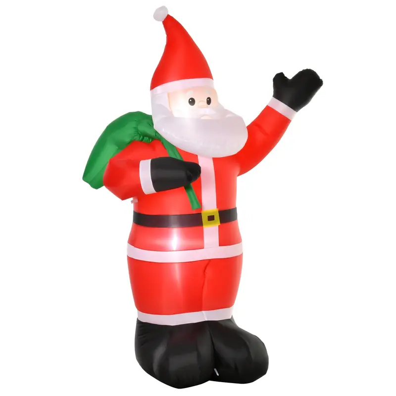 Homcom 8-Foot Inflatable Led Santa Claus Decoration – Holiday Display 1