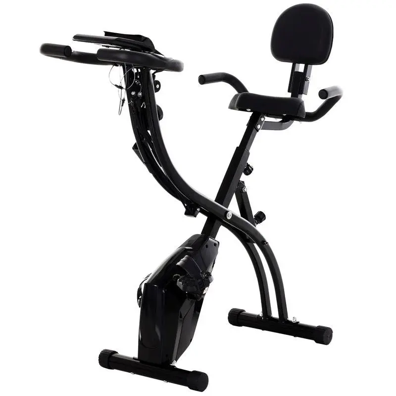 Homcom Foldable 2-In-1 Recumbent Exercise Bike – 8 Magnetic Resistance Levels & Heart Rate Monitoring 1