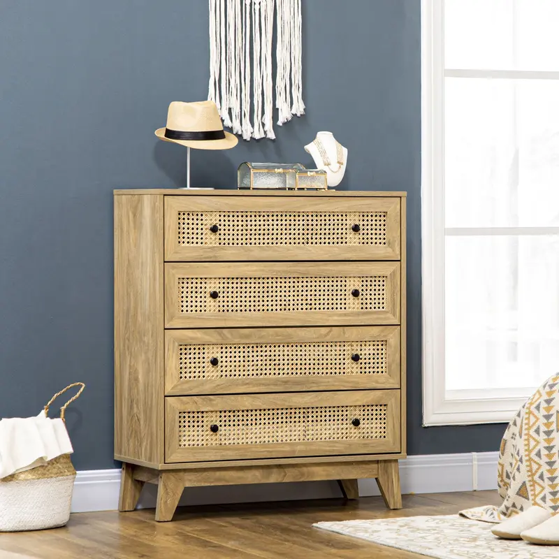 Homcom Multi-Compartment Storage Cabinet – Compact Vertical Dresser With Smooth-Gliding Drawers And Modern Finish 1