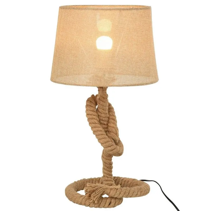 Homcom Nautical Metal Table Lamp With Fabric Shade And Integrated Power Switch 1